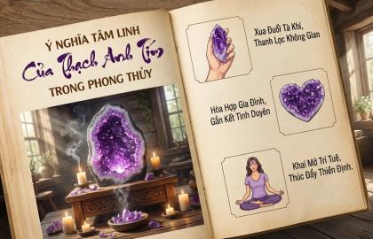 Ý Nghĩa Tâm Linh Của Thạch Anh Tím Trong Phong Thủy